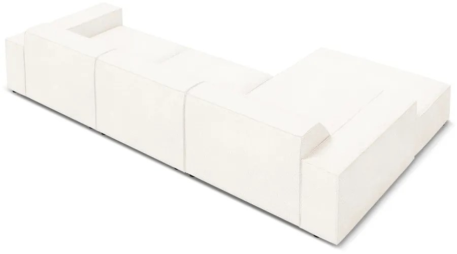 Divano angolare beige in tessuto bouclé (angolo sinistro) Jodie - Micadoni Home