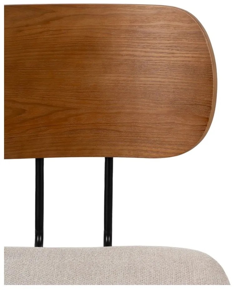 Set di 4 sedie da pranzo color crema con schienale in legno Cleo - Ixia