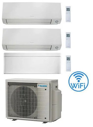 Climatizzatore GARANZIA ITALIA Daikin Perfera All Seasons + Stylish Wifi Trial Split Inverter 9000 + 9000 + 12000 BTU con U.E. 3MXM52A9 Classe