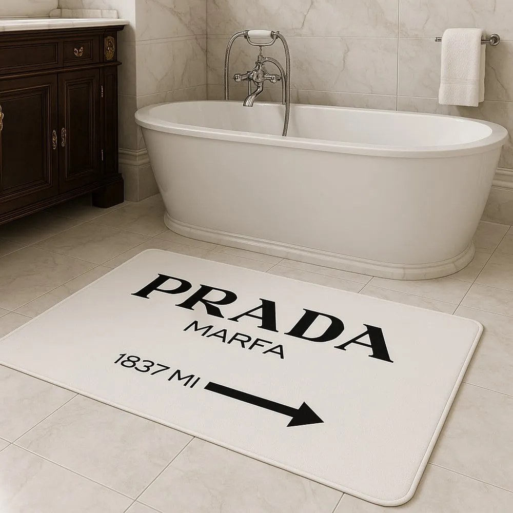 Set di tappetini per il bagno bianchi in velluto 2 pz 60x100 cm Prada – Mila Home