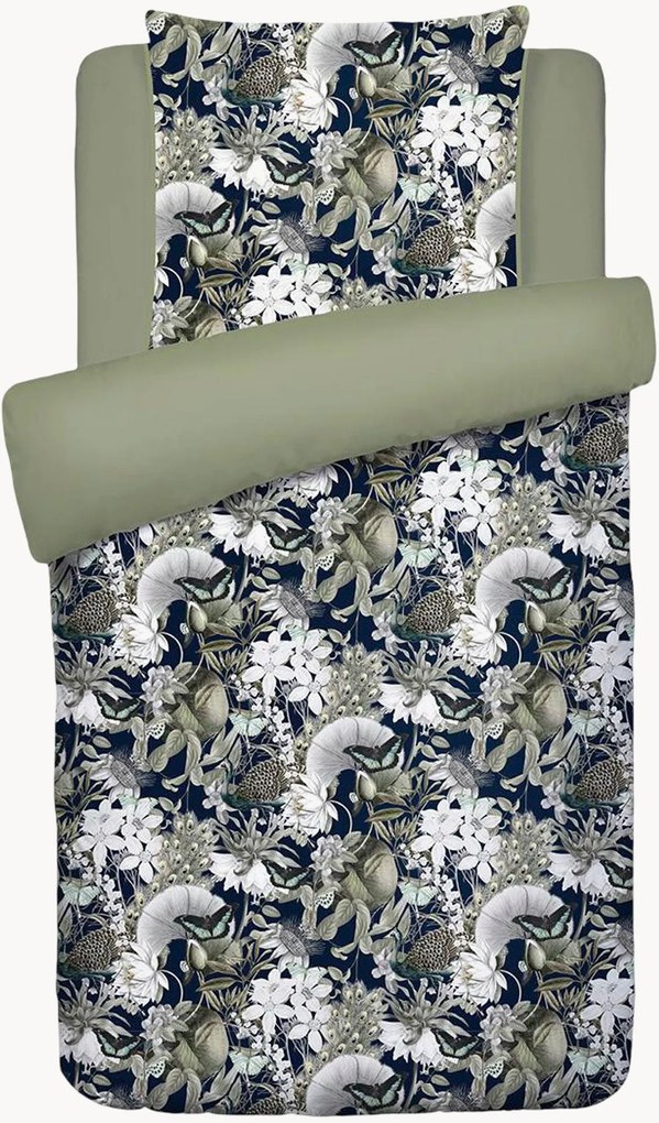 Set lenzuola in raso di cotone Jardin Orné, varie misure