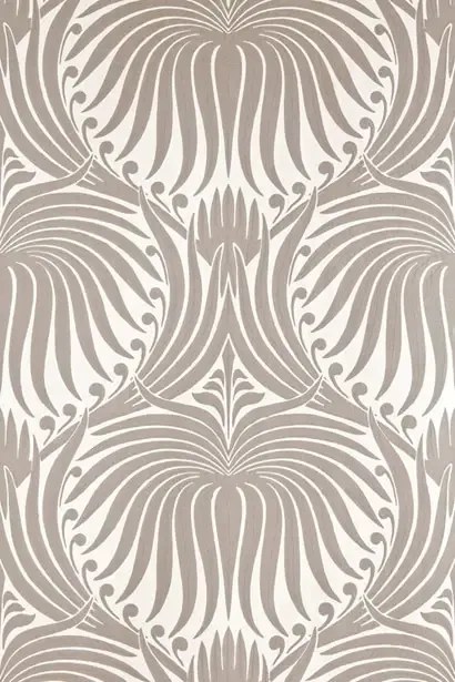 Farrow & Ball Carta da parati Lotus - Charleston Gray/ Dimity