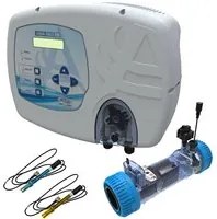 Sterilizzatore Aqua Salt Evo Con Sensore Di Flusso, Regolatore Ph, Lettura Cloro Tramite Cella Aj E Cella Elettrolitica Per Piscine Fino A 200 M