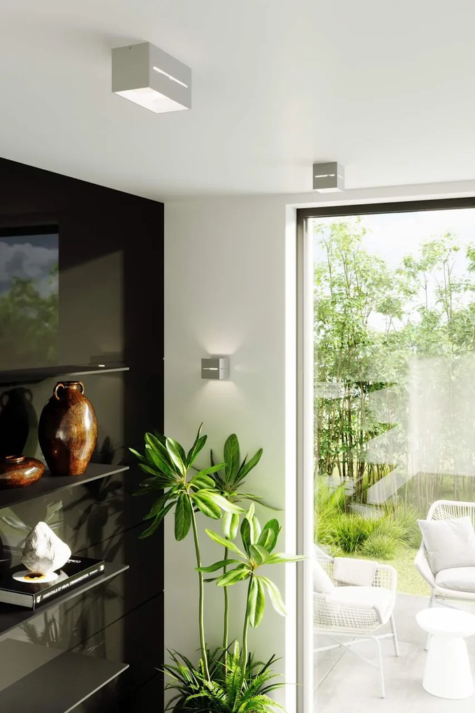 Applique da Parete in Alluminio LOBO G9 Grey Bidirezionale da interno
