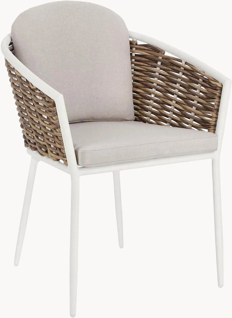 Set di 4 sedie da giardino impilabili con braccioli Maribela