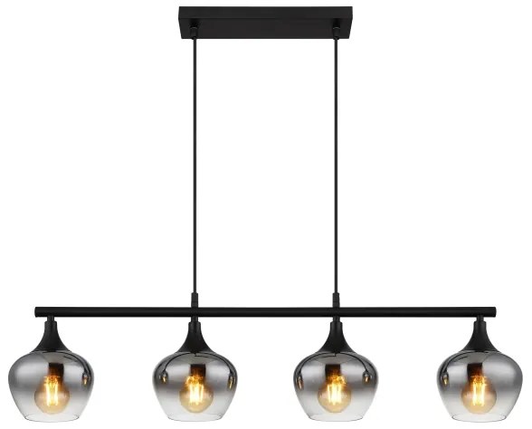 Globo 15548-4H1 - Lampadario a sospensione con filo MAXY 4xE27/40W/230V nero