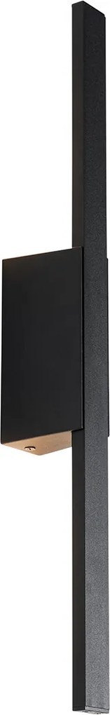 Applique da parete esterna moderna nera con LED IP54 - Jamal