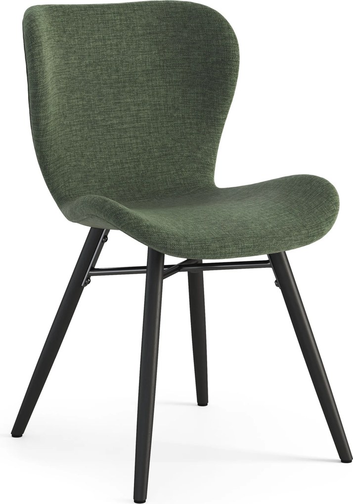 ALTEA Verde (tessuto Rio 140) / gambe nere – SEDIA MODERNA PER SOGGIORNO / SALA DA PRANZO / CUCINA / UFFICIO