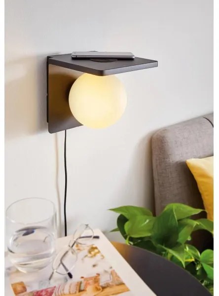 Eglo 98265 - Applique con ricarica wireless CIGLIE 1xE14/40W/230V