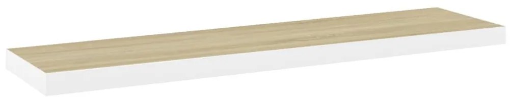 Scaffale a parete rovere e bianco 90x23,5x3,8 cm in mdf