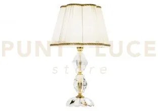 Lume/p brigida 1 luce attacco e14 h.27+17cm in cristallo e oro para...