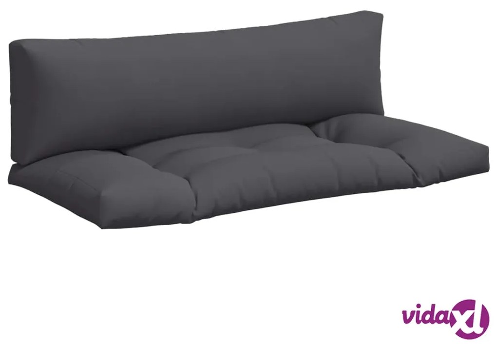 vidaXL Cuscini per Pallet 2 pz Grigi in Tessuto
