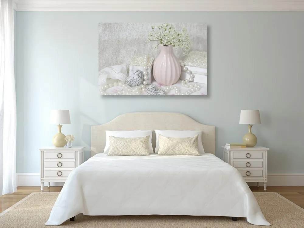 Stampa su tela – Natura morta Shabby Chic di lusso