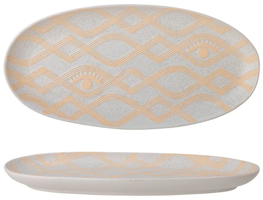 Vassoio decorativo in gres Newa - Bloomingville