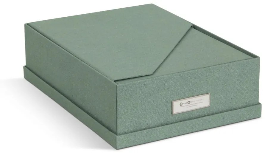 Set di organizer verdi in cartone per documenti 5 pz Holger Canvas Paper Laminate – Bigso