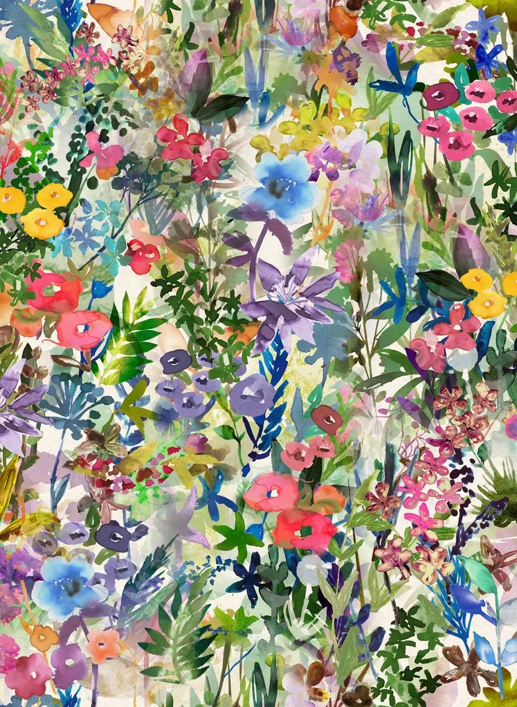 Rebel Walls Carta da parati Poppy Meadow - Rainbow