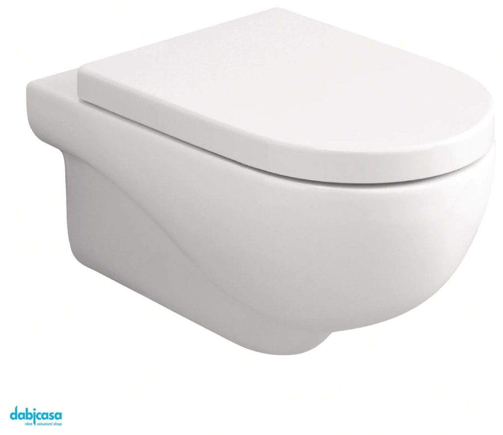 Azzurra Ceramica "Nuvola" Wc Sospeso Senza Brida Bianco Lucido