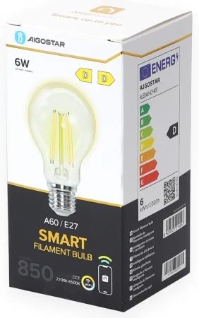 Lampadina LED dimmerabile A60 E27/6W/230V 2700-6500K Wi-Fi - Aigostar