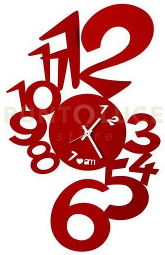 Orologio da parete di design lupin rosso