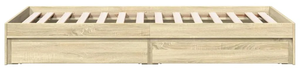 Giroletto cassetti rovere sonoma 90x190 cm legno multistrato