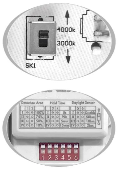 Ecolite WMAT350/HF-25W/BI - Plafoniera LED con sensore LED/25W/230V bianco