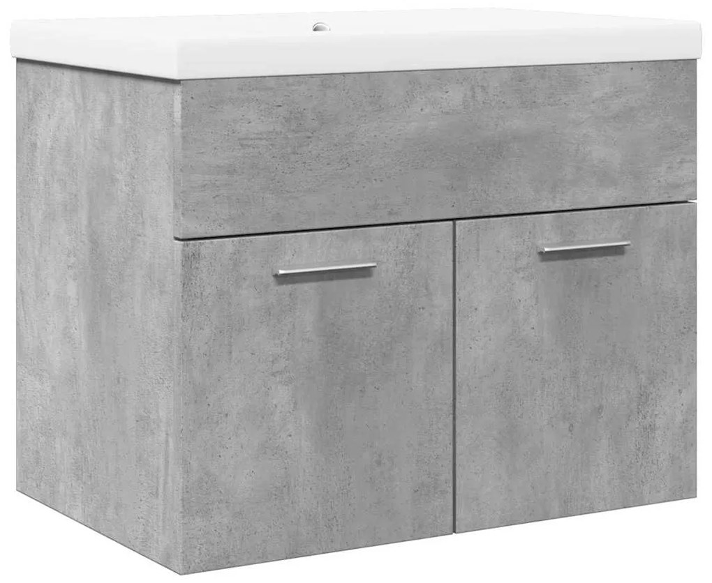 Mobile da bagno con lavabo integrato grigio cemento