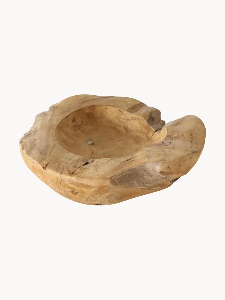 Ciotola decorativa grande in legno di teak Unikat