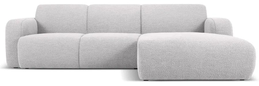 Divano angolare grigio chiaro in tessuto bouclé (angolo destro) Molino - Micadoni Home