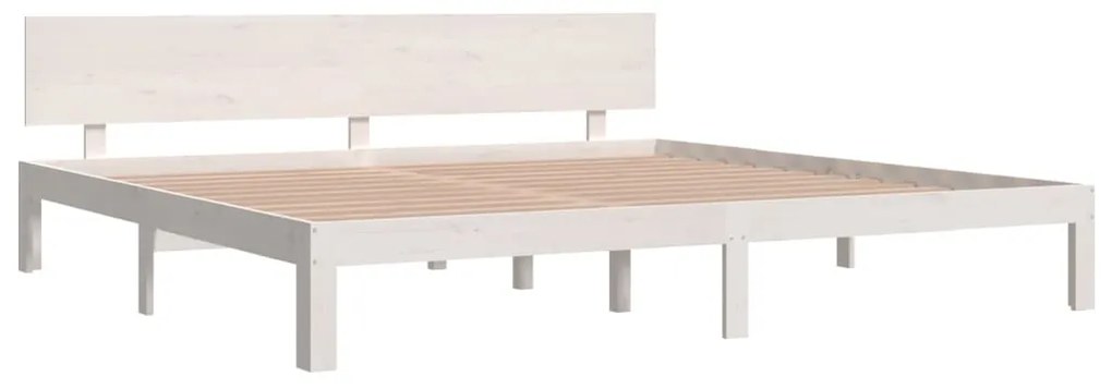 Giroletto bianco 200x200 cm in legno massello di pino