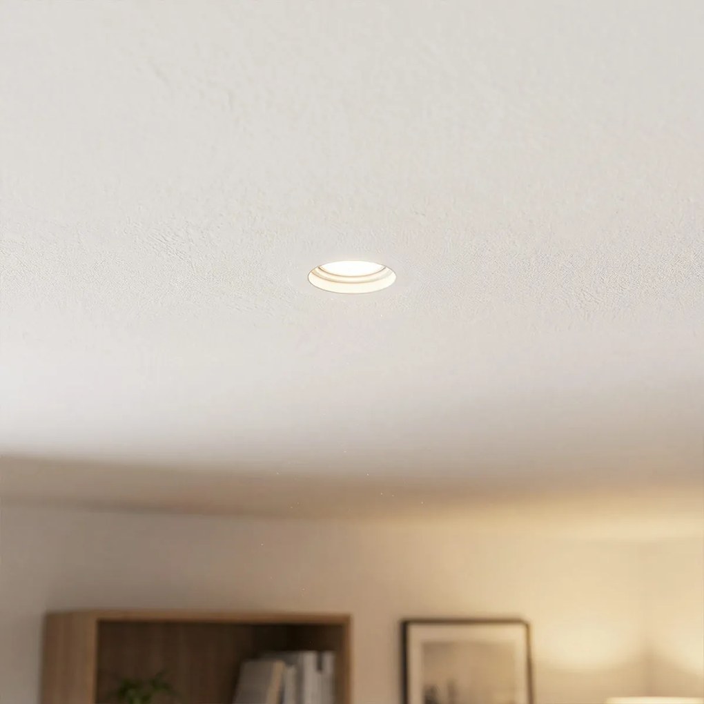 Portafaretto Rotondo Ø100mm x 30mm GU10 in Gesso Pitturabile SLIM