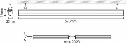 LED Lampada sottopensile 9W 230V 4000K