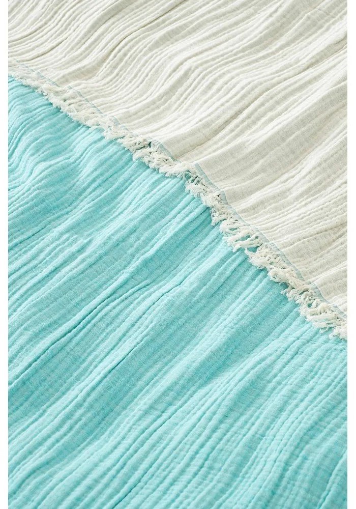 Copriletto in mussola turchese 170x250 cm Muslin - Mijolnir