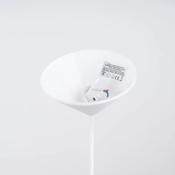 Sollux SL.1329 - Lampadario a sospensione con filo GINA 1xE27/15W/230V diametro 38 cm bianco