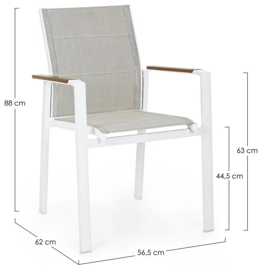 Set di 6 poltroncine KUBIK impilabili bianco