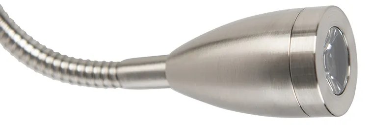 Moderna lampada da parete in acciaio con paralume nero - Brescia