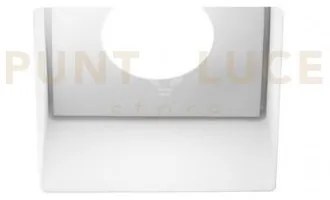 Doride ip44 incasso 1 luce quadrata gu10 bianca in gesso