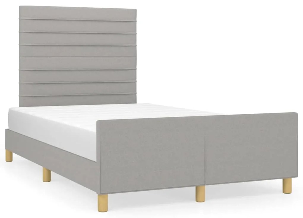 Giroletto Senza Materasso Grigio Chiaro 120x190 Cm İn Tessuto /