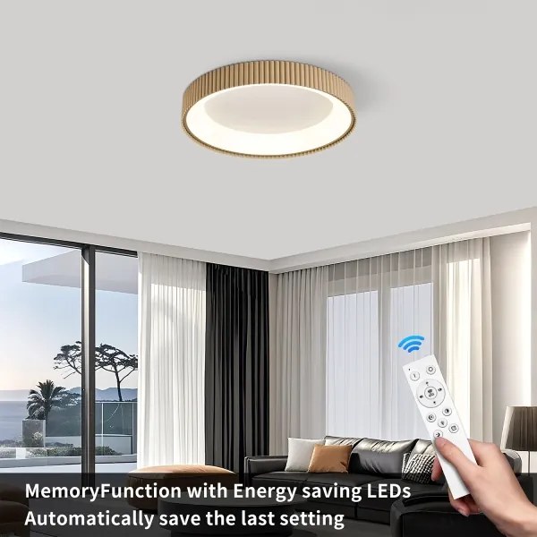 Brilagi - LED dimmerabile plafoniera FALCON MODERN LED/30W/230V 40 cm beige + telecomando