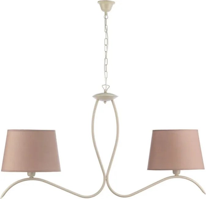 Lampadario Country charm Lampadario Country charm Zen 2x E27 bianco paralume bianco 2x E27