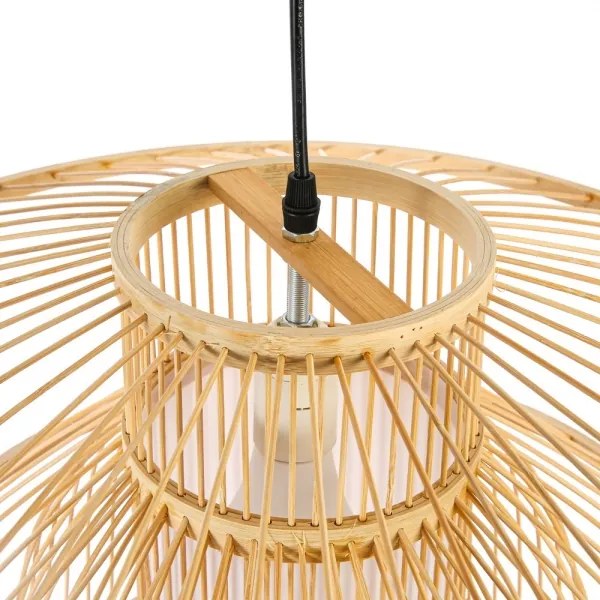 Immax 08255L - Lampadario a sospensione con filo PINCHOS 1xE27/40W/230V diametro 50 cm bambù