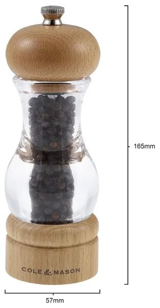 Cole&Mason - Set di macinini per sale e pepe BEECH 2 pezzi faggio 16,5 cm