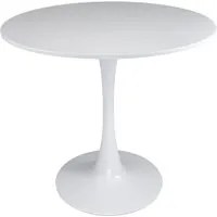 Tavolo rotondo 80 cm, tavolo da pranzo tondo mod. Omar - Colore: Bianco - TR08-8OMPM