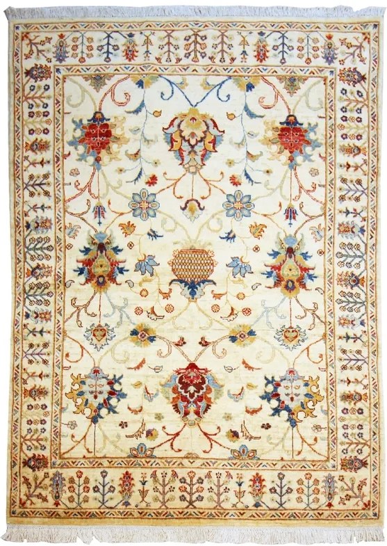 Ziegler Tappeto 200x150 Beige (Afghanistan) Annodato A Mano