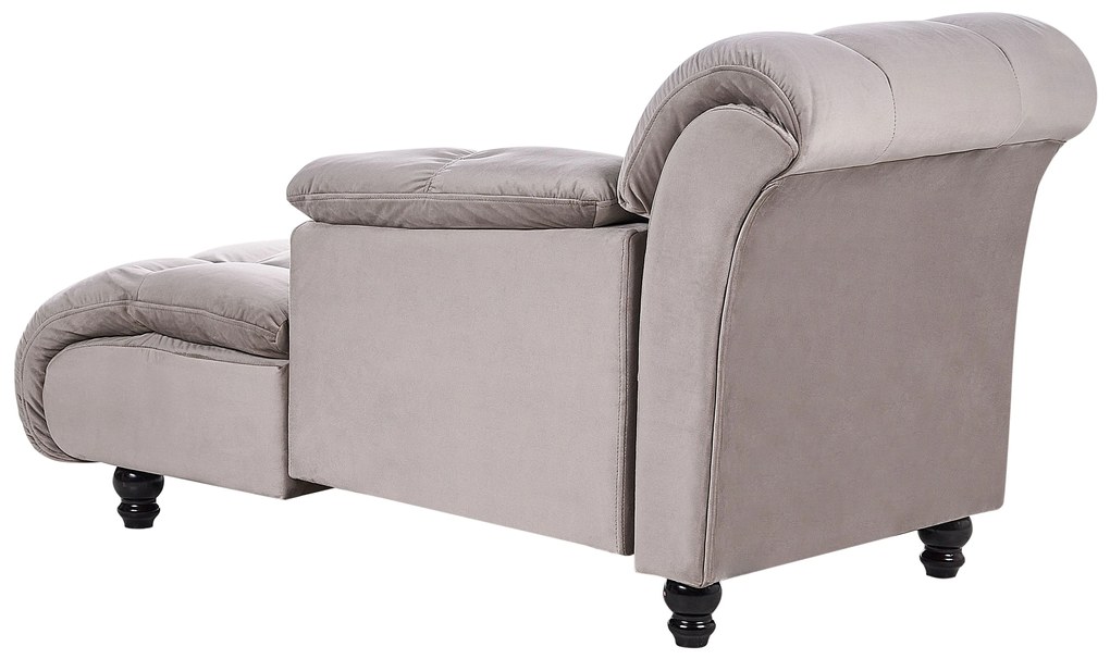 Chaise longue grigio talpa sinistra LORMONT Beliani