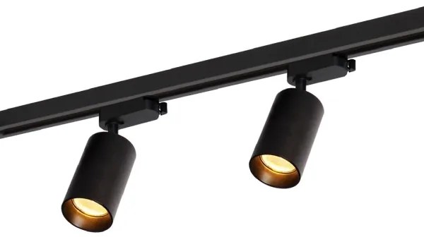 Faretto per sistema a binario PIPE 4xGU10/10W/230V nero