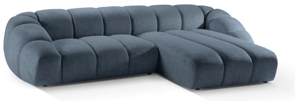 Divano angolare blu (con penisola a destra) Diana – Micadoni