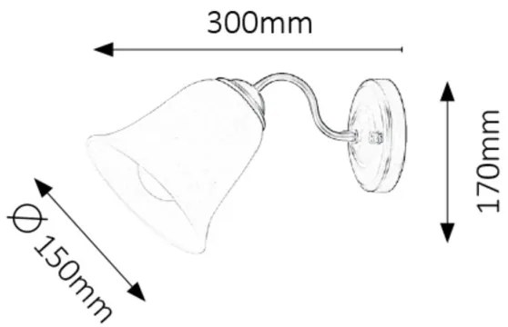 Rabalux 7259 - Applique FABIOLA 1xE27/40W/230V bianco