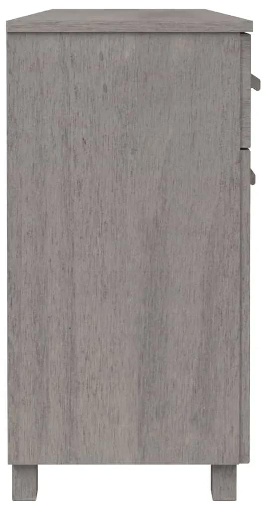 Credenza hamar grigio chiaro 113x40x80cm legno massello di pino