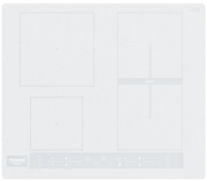 Piano cottura induzione 4 zone L 59 cm HOTPOINT bianco