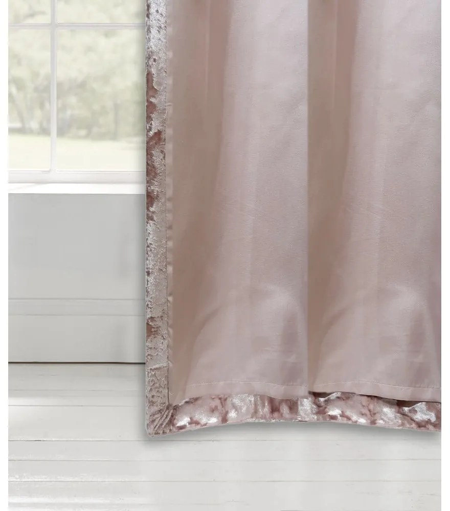 Tende in set rosa in velluto 2 pz 168x137 cm Crushed Velvet – Catherine Lansfield